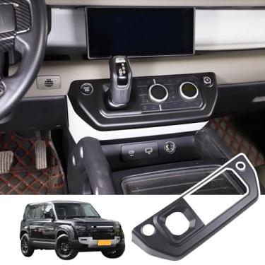 Imagem de Bekantogy Moldura de botão de controle de ar condicionado para controle de carro compatível com Land Rover Defender 90 110 130 2020-2024 Moldura de câmbio de ar condicionado (preto fosco)