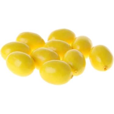 Imagem de 20 peças de limão artificial simulação amarela de frutas falsas decoração de festa para casa árvores frutíferas artificiais para decoração de casa frutas artificiais plantas artificiais produtos de