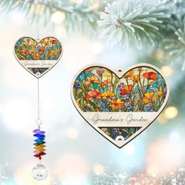 Imagem de GIFTELIX Enfeites de Natal - Jardim da Vovó - Aniversário do Dia das Mães para a Avó - Item de decoração exclusivo para pendurar para avó - Apanhador de sol de cristal - Criador de arco-íris