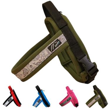 Imagem de 【Hakusan】 Arreio para cães com ajuste justo de dragão – refletivo, paisley, sem estresse, feito no Japão, fivelas de um toque, fácil de colocar, (preto × cáqui, 0)