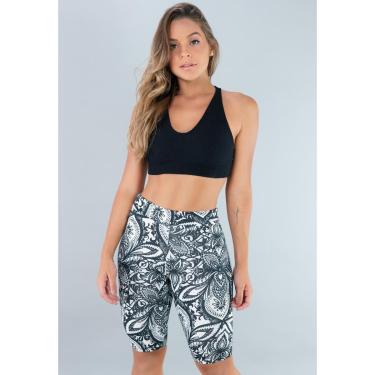 Imagem de Bermuda Suplex Cintura Alta Fitness Feminino Mvb Modas-Feminino