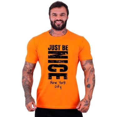 Imagem de Camiseta Tradicional Manga Curta MXD Conceito Just Be Nice Apenas Seja Legal Masculina-Masculino