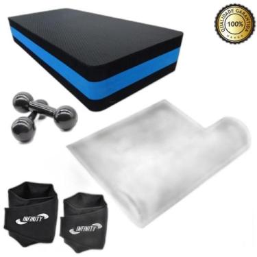 Imagem de Kit Aeróbico Caneleira 2 Kg + Step + Halter 2Kg +Tapete Eva - Infinity