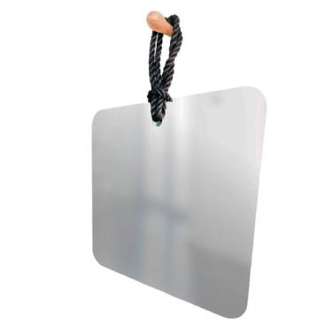 Imagem de Espelho Decorativo Hole Alça Corda Naval Preta 50X50Cm - E2G Design