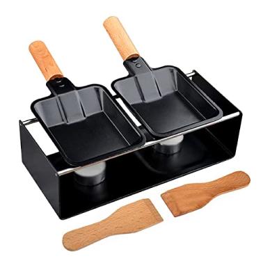 Imagem de Forma para derretimento de queijo, mesa de raclette de queijo, portátil, dobrável, antiaderente, à luz de velas, raclette de queijo, jogo de fogão, portátil, antiaderente, raclette de queijo