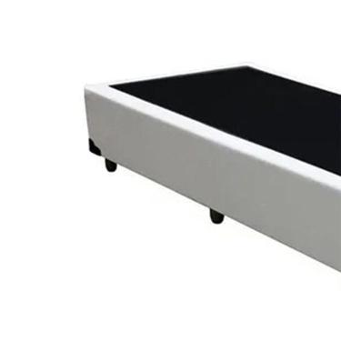 Imagem de Cama Box Solteiro Extremo Reforçado Sintético King Design Branco 88x188x40