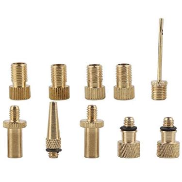 Imagem de SPYMINNPOO Conversor de Válvula de Bicicleta, 10 Peças, Adaptador de Bomba de Pneu de Bicicleta de Latão para de Estrada de Montanha, Equipamentos Esportivos, Brinquedos Infláveis
