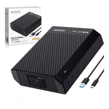 Imagem de Hd Externo Portátil 3Tb 3,5 Polegadas Usb 3.1 E Usb-C Exbom