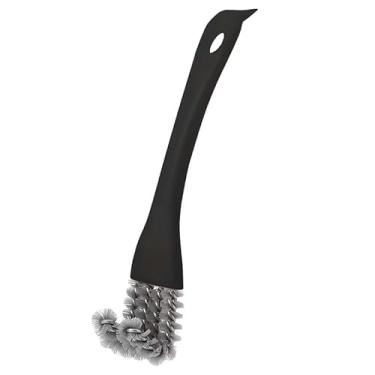 Imagem de 1 escova de limpeza para grelha e ângulo morto, escova especial para limpar fogão de cozinha, pia e bancada - preta