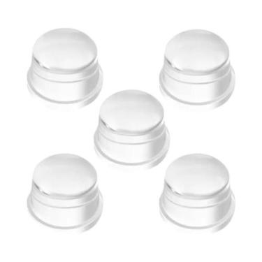 Imagem de Batente De Porta De Silicone Transparente Anticolisão Sem Perfuração P