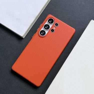 Imagem de Capa traseira fosca em policarbonato corrugado para Samsung Galaxy S23 S24 S25 Ultra S24 Plus, colorida, laranja, para Samsung S23