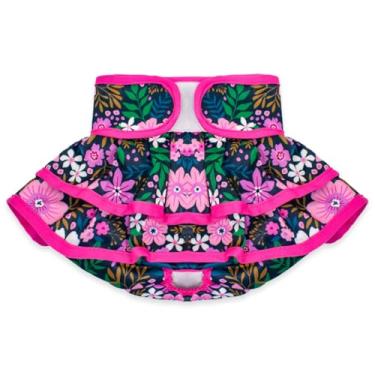 Imagem de Fraldas laváveis para cães fêmeas – reutilizáveis, altamente absorventes, à prova de vazamento, fraldas para cachorros fêmeas - roxo-rosa claro-G