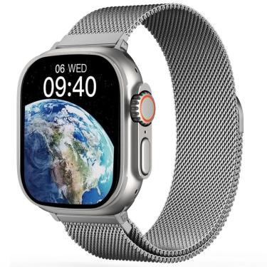 Imagem de Relógio Smart Watch Ultra Serie 3 Resistente água Ios e Android + Pulseira Milanesa-Unissex