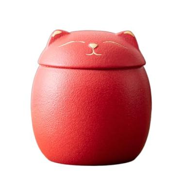 Imagem de YXCQHZM Mini urna memorial para animais de estimação - mini urna de cerâmica - gato cães cremação cinzas mini urna de funeral lembrança para armazenamento seguro de cinzas (rosa)