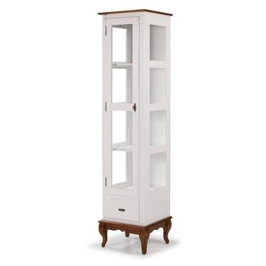 Imagem de Cristaleira Torre Lateral 1 Porta Vidro 1 Gaveta - M560110 Garapa - Verniz