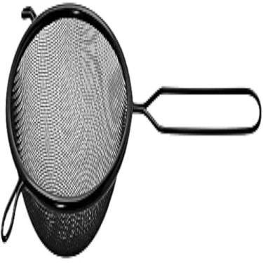 Imagem de Peneira pequena de aco inoxidavel para cozinha, utensilio, diametro 14cm, perfeita.
