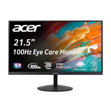 Imagem de Acer SB222Q EBI 54.6 cm FHD 1920 x 1080 IPS Zero-Frame IPS Monitor de escritório para jogos | Tecnologia AMD FreeSync | Design elegante ultrafino | Até 100Hz | 1ms VRB | Luz azul baixa | Inclinação |