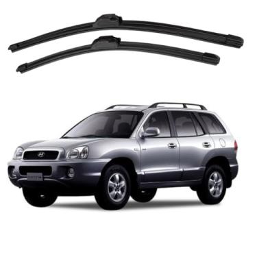 Imagem de TIGER AUTO - KIT PALHETA PARA PARABRISA DIANTEIRO/TRASEIRO EM SILICONE COMPATIVEL HY SANTA FÉ 2001>2006