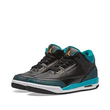 Imagem de Tênis Jordan infantil Nike Air 10 Retrô G, Black / Metallic Gold-rio Teal-white, 7
