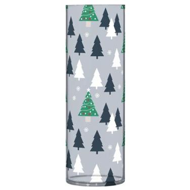 Imagem de Burbuja Vaso de flores de árvore de Natal, não quebrável, alto, redondo, transparente, vaso cilíndrico para decoração de casa, escritório, buquê de casamento