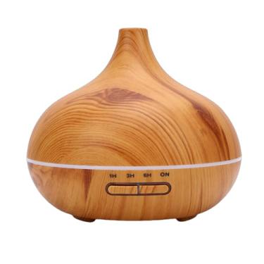 Imagem de ZJchao Difusor de Aromaterapia Umidificador Silencioso Grão de Madeira Usb Difusor de óleo Essencial Com Controle Remoto 550ml para Quarto de Escritório Em Casa