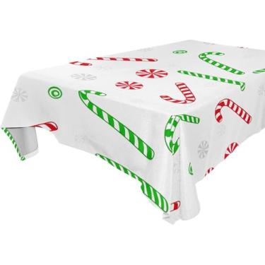 Imagem de Burbuja Toalha de mesa de bengala doce, toalha de mesa quadrada anti-rugas grossa para decoração de jantar, cozinha, festa, 137 x 137 cm