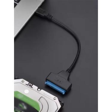 Imagem de Cabo SATA para USB 2.0 para transferência de dados HDD/SSD de disco rígido de 2,5 polegadas, conversor de disco rígido externo