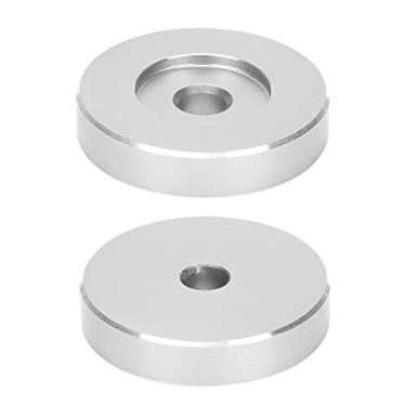 Imagem de Naroote Adaptador de Braçadeira de Registro, Material de Alumínio, de Som, Adaptador de 45 Rpm para Reprodução Suave de Gravação de Buraco Grande (Prata)