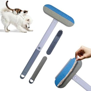 Imagem de Removedor de pelos de animais de estimação para móveis, escova eficaz para pelos de cães e gatos, escova reutilizável para remoção de pelos de cães e gatos, vassoura multifuncional 4 em 1 para remoção