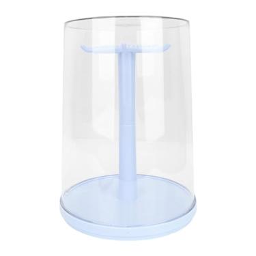 Imagem de Eujgoov Vitrine Transparente Giratória para Boneca, Caixa de Armazenamento de Plástico Com Capa Vitrine Protetora de Colecionáveis, Design Giratório de 360 ​​graus para Figuras de Joias Em Miniatura