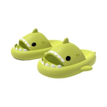 Imagem de Chinelos De Tubarão De Desenho Animado Femininos, Antiderrapantes, Sol
