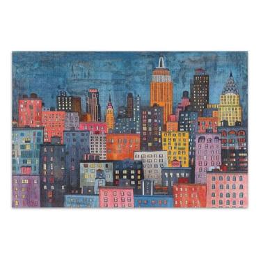 Imagem de Quebra-cabeças fáceis de paisagem urbana para adultos com letras nas costas quebra-cabeças engraçados para adultos 1000 peças