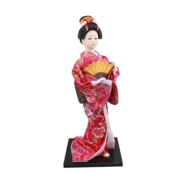 Imagem de FLCPJGV Estatueta de Gueixa Japonesa, Boneca Gueixa Oriental, Escultura Kabuki, Figura Artesanal em Pé Feita de Tecido, Espuma E Resina para Presente, Escritó, Style E, Tamanho real