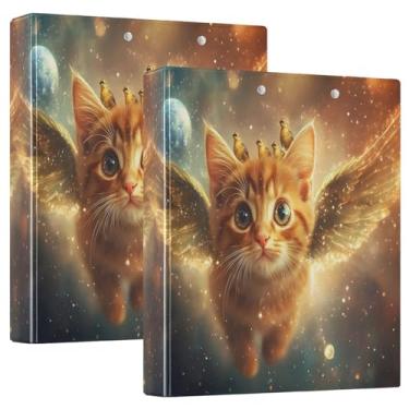 Imagem de Pacote com 2 fichários Flying Golden Cat com prancheta, material escolar universitário, pranchetas pequenas com armazenamento