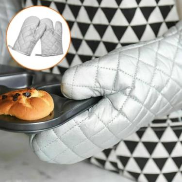 Imagem de Luva Térmica Para Forno Fogão Cozinha Multiuso Cinza Resistente ao Calor