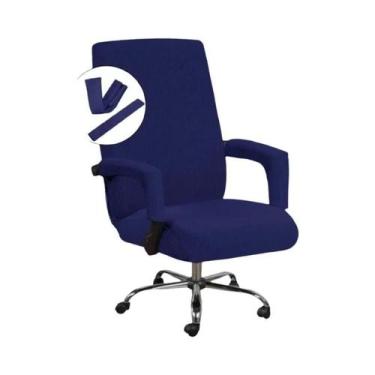 Imagem de Capa De Cadeira De Escritório Elástica Rotativa Tamanho M L Anti-sujei