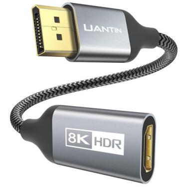 Imagem de Adaptador UANTIN 8K DisplayPort 1.4 para HDMI 2.1 4K 120Hz