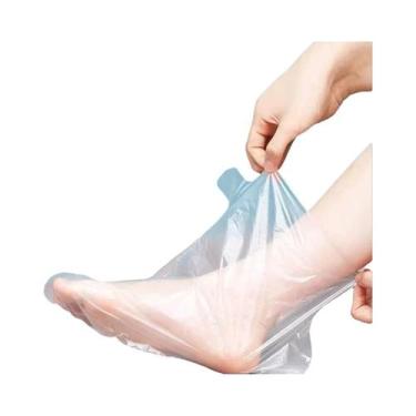 Imagem de Máscara Descartável Transparente E Impermeável Para Os Pés, 100 Peças,