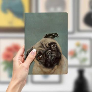 Imagem de Caderno de couro para cães, caderno A5 para anotações no escritório, agenda de 21 x 14,7 cm, agenda, diário de viagem, artigos para cães, presentes para amantes de cães 9