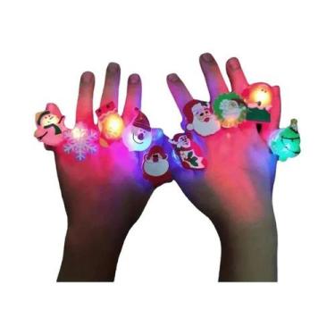 Imagem de Brinquedos De Anel Luminoso LED De Natal Para Crianças 10 20 50pcs Sup
