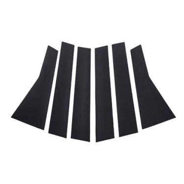 Imagem de Asixxsix Guarnição de Postes de Pilar de Porta de Carro de 6 Peças, Painel de Poste de Pilar Externo Cobre Substituição para CR-V 2017-2022 Postes de de Janela de Porta Externa (Estilo Fibra de