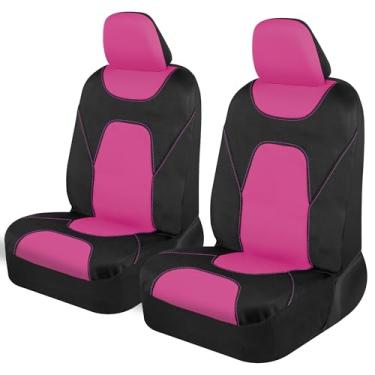 Imagem de Motor Trend AquaShield Capas de assento dianteiras à prova d'água, capas de assento rosa para carros – capa de neoprene para assentos dianteiros de carro, protetor de capas de assento SUV – Capa