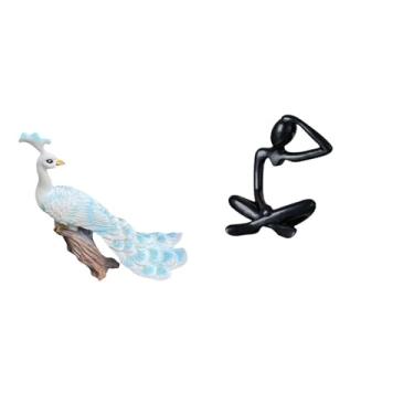 Imagem de Whtkoph Escultura de Um Pensador, Figura Abstrata, Ornamento Decorativo para Jardim, Estátua Moderna para Casa, Pátio, Prateleira, Mesa, Escrivaninha, Etc.