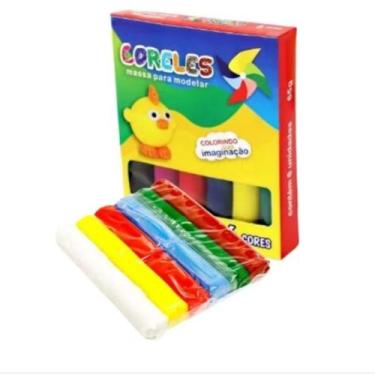 Imagem de 5 Caixinhas de Massinha de Modelar 65g - 6 Cores Vibrantes para Brinca