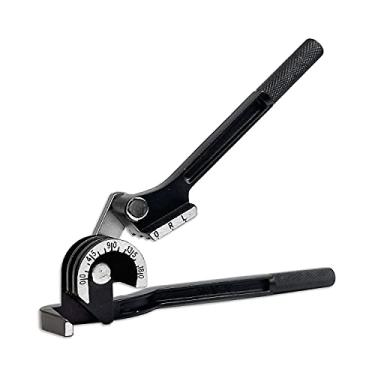 Imagem de Tubo dobrador 3 em 1 para 1/4 5/16 e 3/8 polegadas 180 graus Ferramentas de dobra de tubos para alumínio de cobre e tubos de aço inoxidável fino (preto)