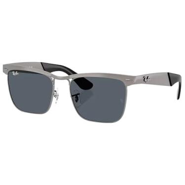 Imagem de Óculos de Sol Ray-Ban Wayfarer Deluxe 0RB3875 029/R5 Tam 56 / Chumbo - Lentes Azul