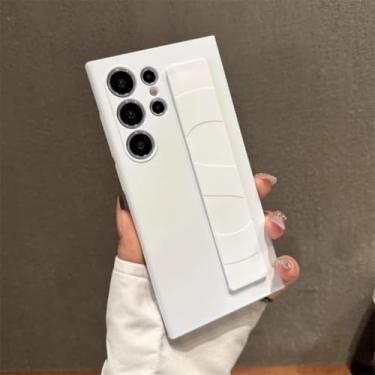 Imagem de Capa de luxo ultrafina em silicone fosco elástico à prova de choque para Samsung S25 Edge S24 S23 Ultra Plus (para Samsung S25 Edge/Branco)