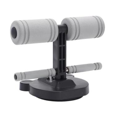 Imagem de oshhni Barra de apoio para abdominais com ventosa de chão, equipamento de ginástica dobrável e multifuncional com suporte para os pés para treinamento, Preto