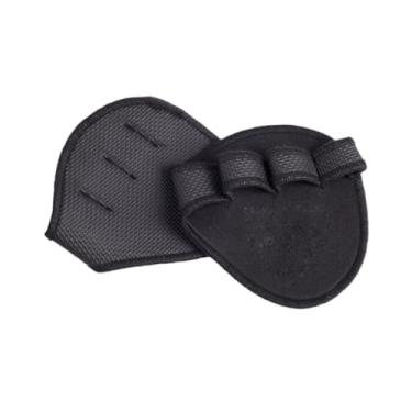 Imagem de Vaveren Conjunto de 2 Protetores de Mão Pretos com Almofadas de Apoio Antiderrapantes para Levantamento de Peso, Barra Fixa e Musculação