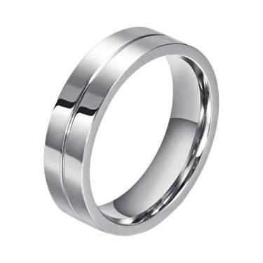 Imagem de Alianças De Casamento Em Aço Inoxidável Cor Dourada Com Zircônia Para 